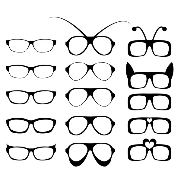 Conjunto de óculos quadro em estilo extravagante —  Vetores de Stock
