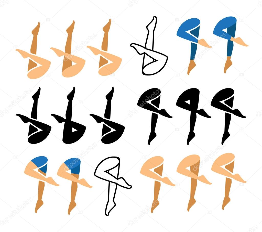 synchronized swimming icon and symbol