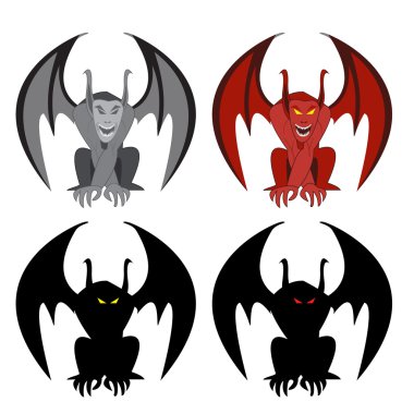 Taş gargoyle heykel vektör