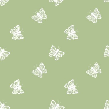 uçan kelebek seamless modeli retro tarzı