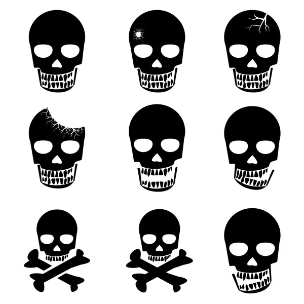 Set of Skull and crossbones icon — Stock Vector