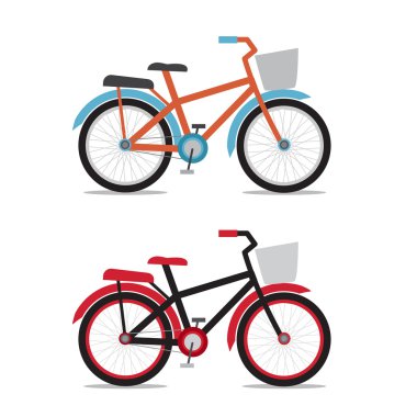 Sepet düz tarzı ile Bisiklet