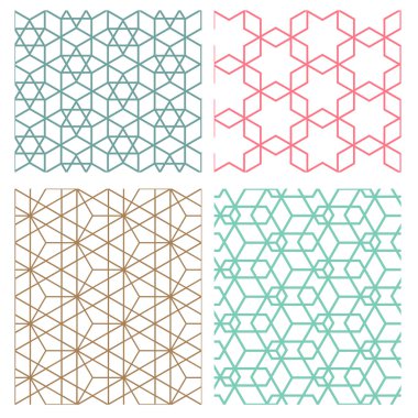 modern Kore tarzı geometrik seamless modeli örgü