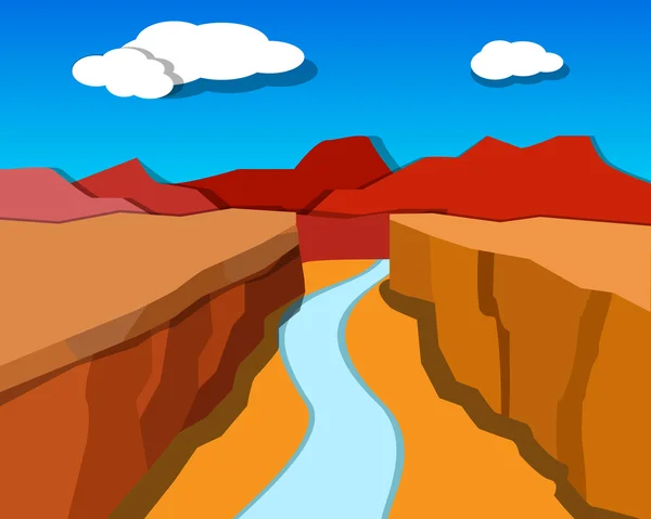 Grand Canyon in origami style, vector — Stock Vector