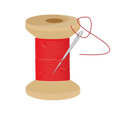 Kırmızı iplik ahşap biriktirme