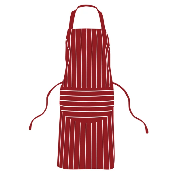 Red, striped apron — Stock Photo, Image