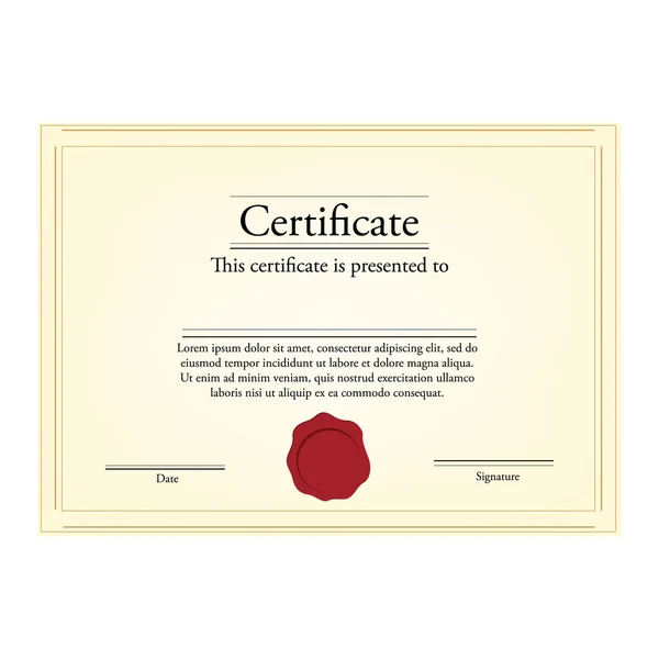 Modello di certificato raster — Foto Stock