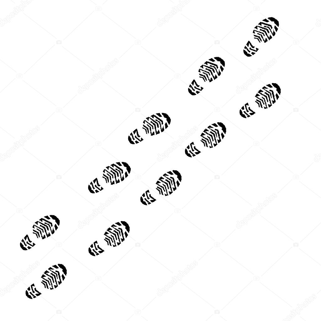 Shoe print raster track Stock Photo by ©viktorijareut 101691226