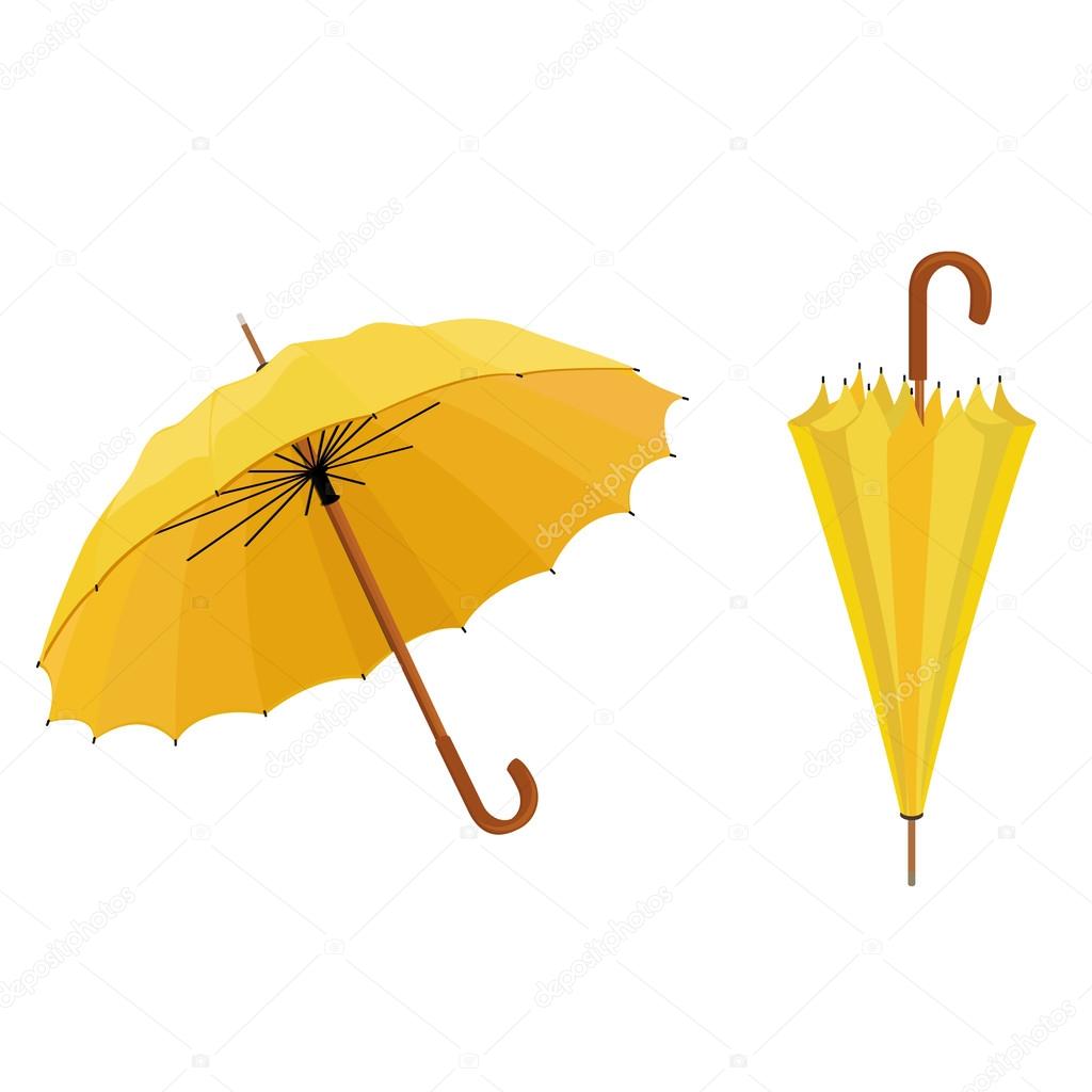 Yellow umbrellas raster