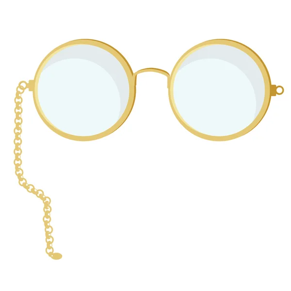 Золотые круглые очки — стоковое фото