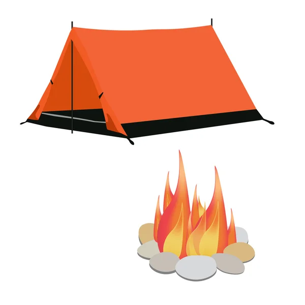 Camping versnelling raster — Stockfoto