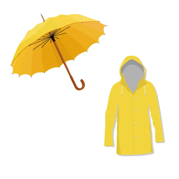 Capa de chuva e guarda-chuva — Fotografia de Stock