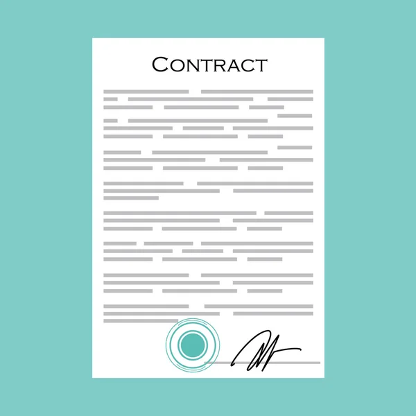 Icono del contrato comercial — Vector de stock