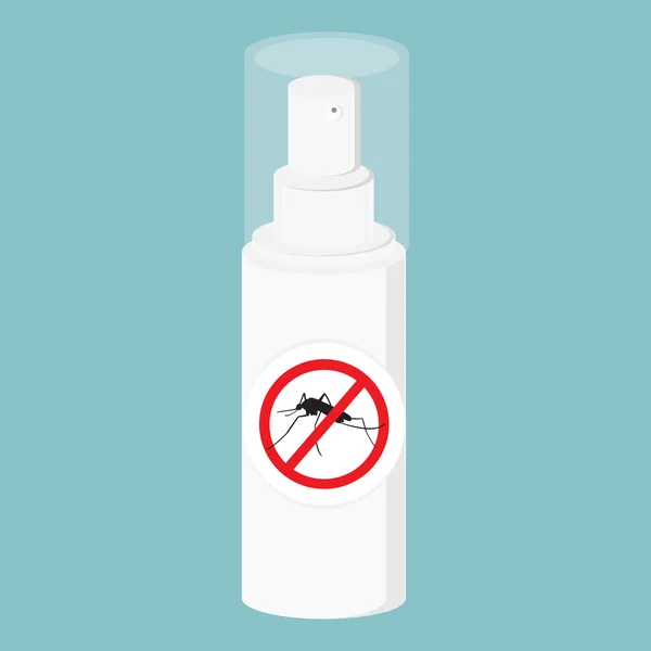 Flacon de pulverizare țânțari — Vector de stoc