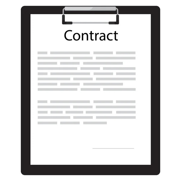 Contract vector pictogram — Stockvector