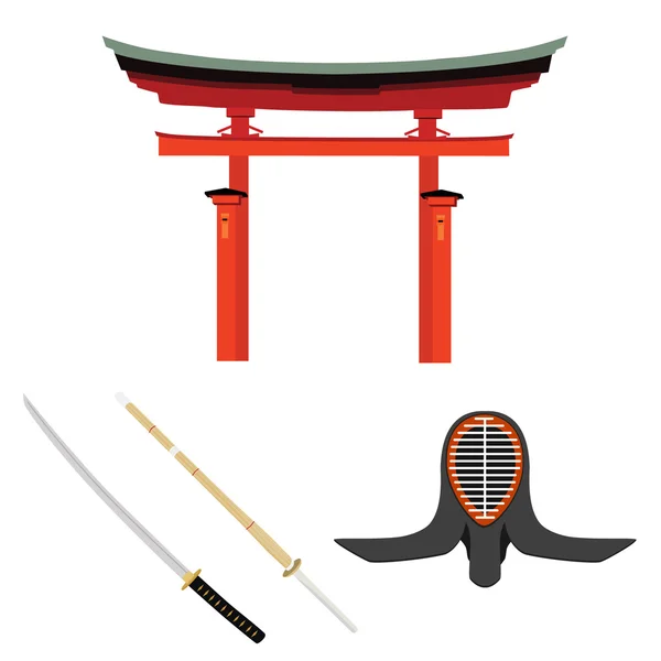 Japan martial art — Stock Vector