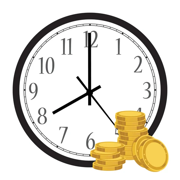 Time is money concept — Stock Vector