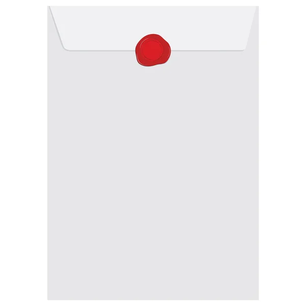 Envelope with wax seal — Stock Vector