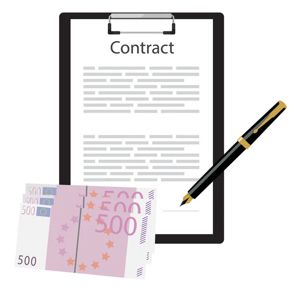 Begrip zakelijk contract — Stockvector
