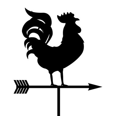 Rooster weather vane clipart