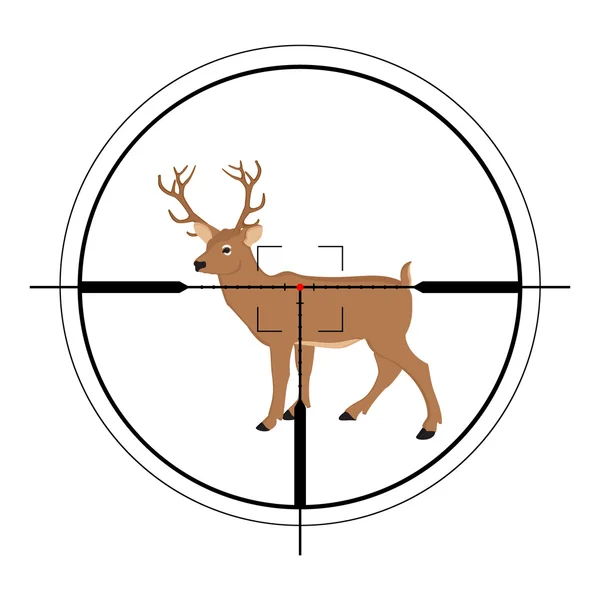 Deer hunting targer — Stock Vector