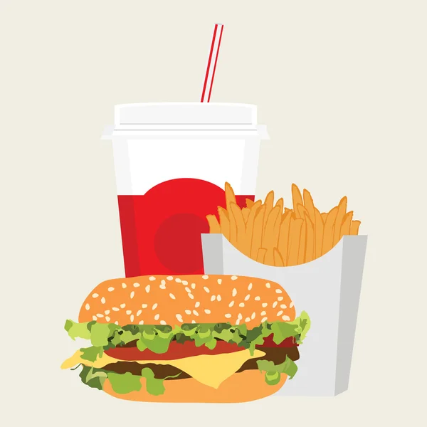 Vetor fast food — Vetor de Stock