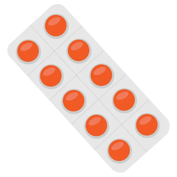 Pills blister pack — Stock Vector