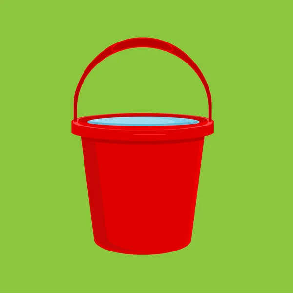 Red bucket icon — Stock Vector