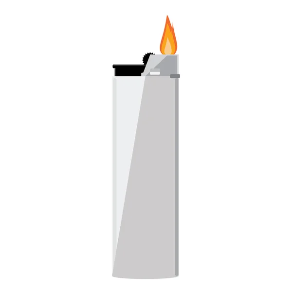 Grey pocket lighter — Stock Vector