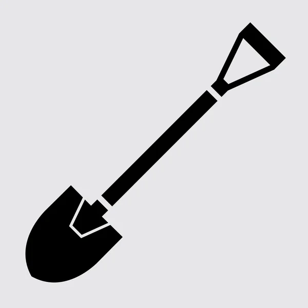 Flat shovel icon — Stock Vector