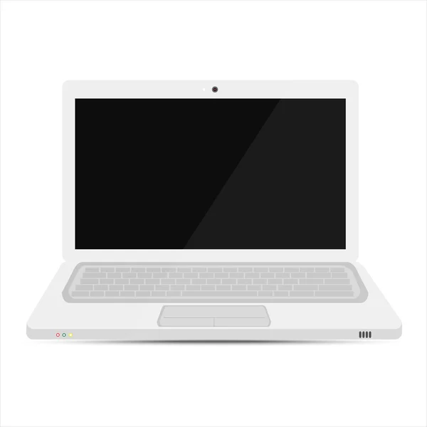 Witte laptop vector — Stockvector