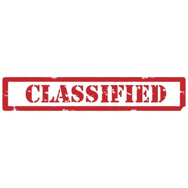 Red stamp classified clipart