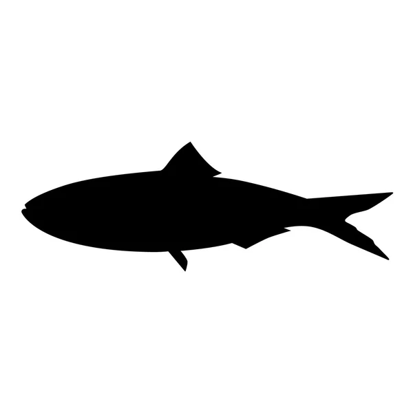 Raster siluetu ryby — Stock fotografie
