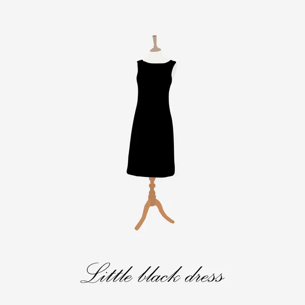 Vrouw zwarte jurk — Stockfoto