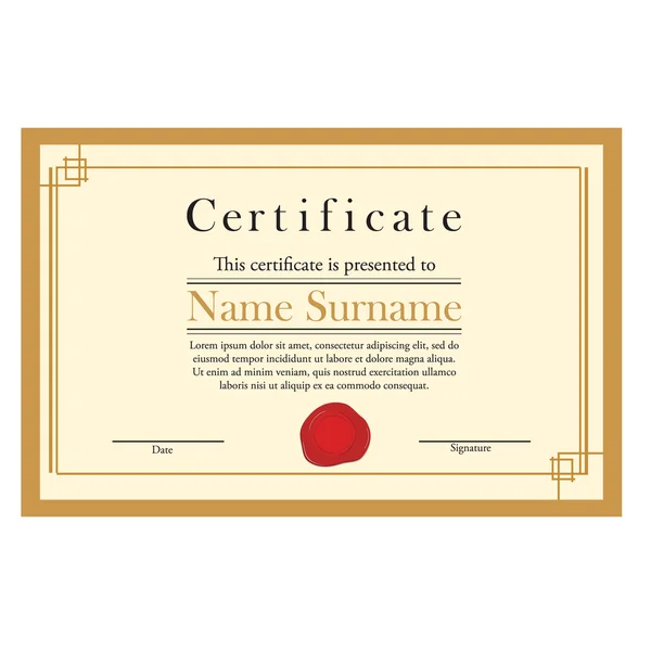 Mum damga ile sertifika — Stok fotoğraf