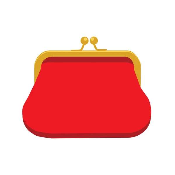 Rode portemonnee pictogram — Stockfoto