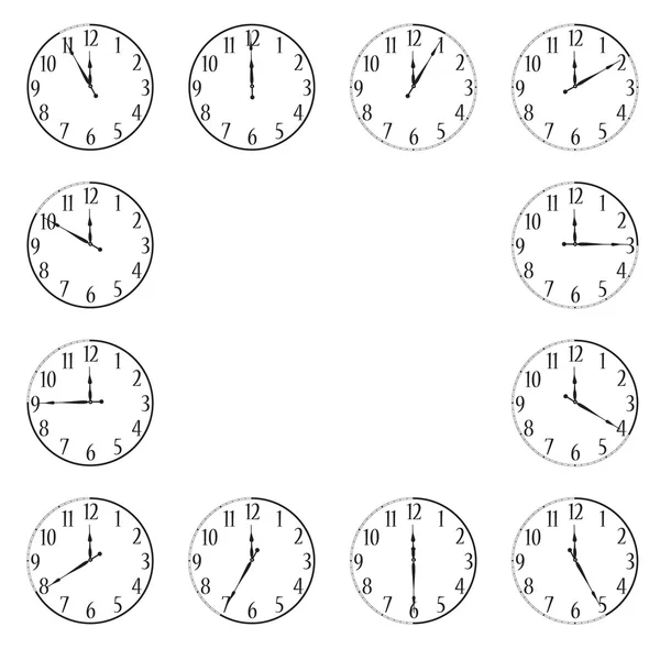 Clock icon set — Stock Photo, Image