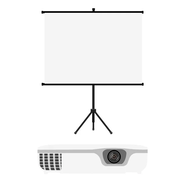 Projektor und Leinwand — Stockfoto