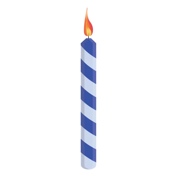 Blue birthday candle — Stock Photo, Image