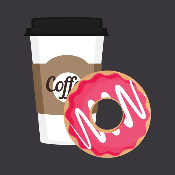 Koffie en donuts — Stockfoto