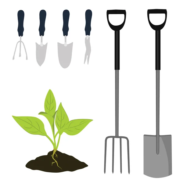 Garden tools raster — Stock Photo, Image