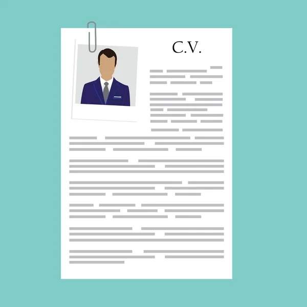 Curriculum vitae met foto — Stockfoto