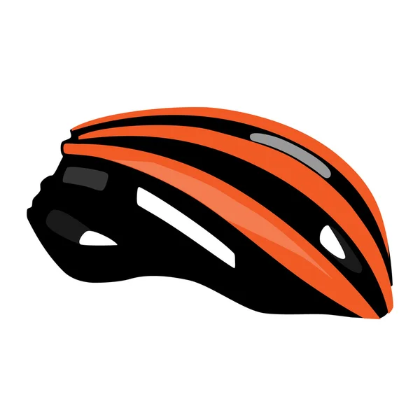 Оранжевый велосипедный шлем — стоковое фото
