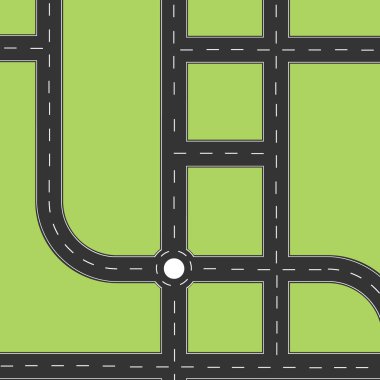 Yol şehir Üstten Görünüm