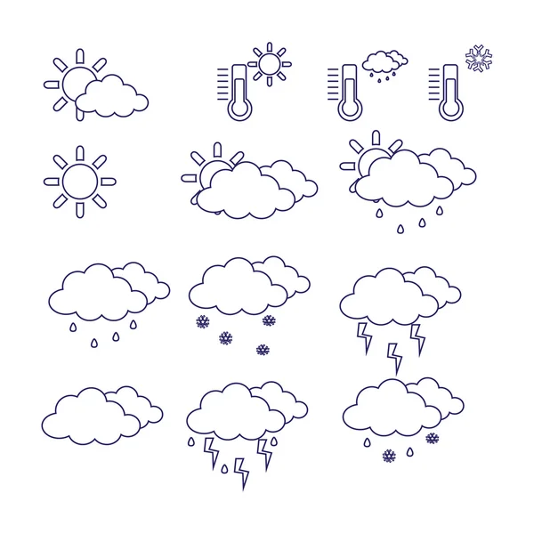 天气图标集 — 图库照片