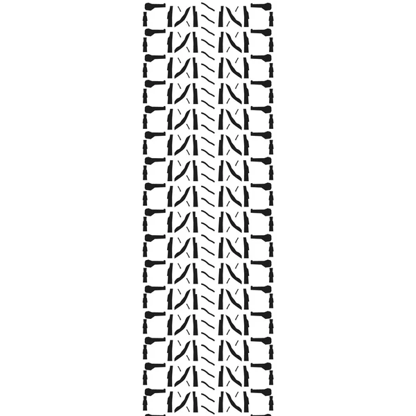 타이어 인쇄 실루엣 — 스톡 사진