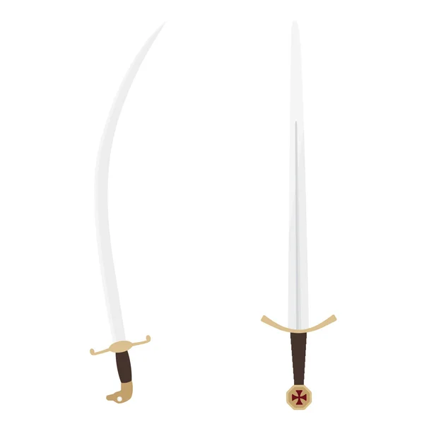 Templar kılıç ve kılıç — Stok fotoğraf