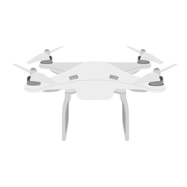 Beyaz quadcopter raster