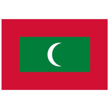 Dikdörtgen Maldivler bayrağı