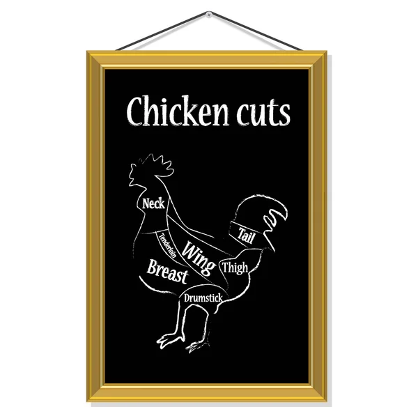 Ayam memotong raster — Stok Foto